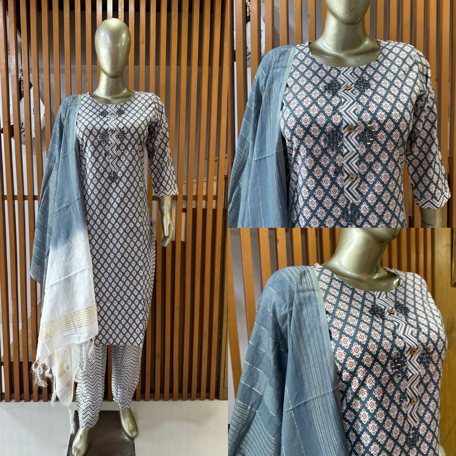 Riya The Conch Cotton Printed Kurti With Bottom Dupatta Wholesale Price In Surat